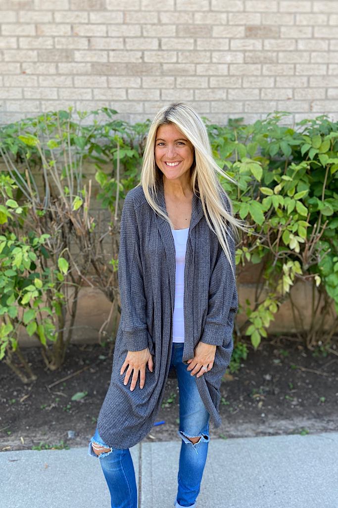 Boho Chic Cardigan- Charcoal