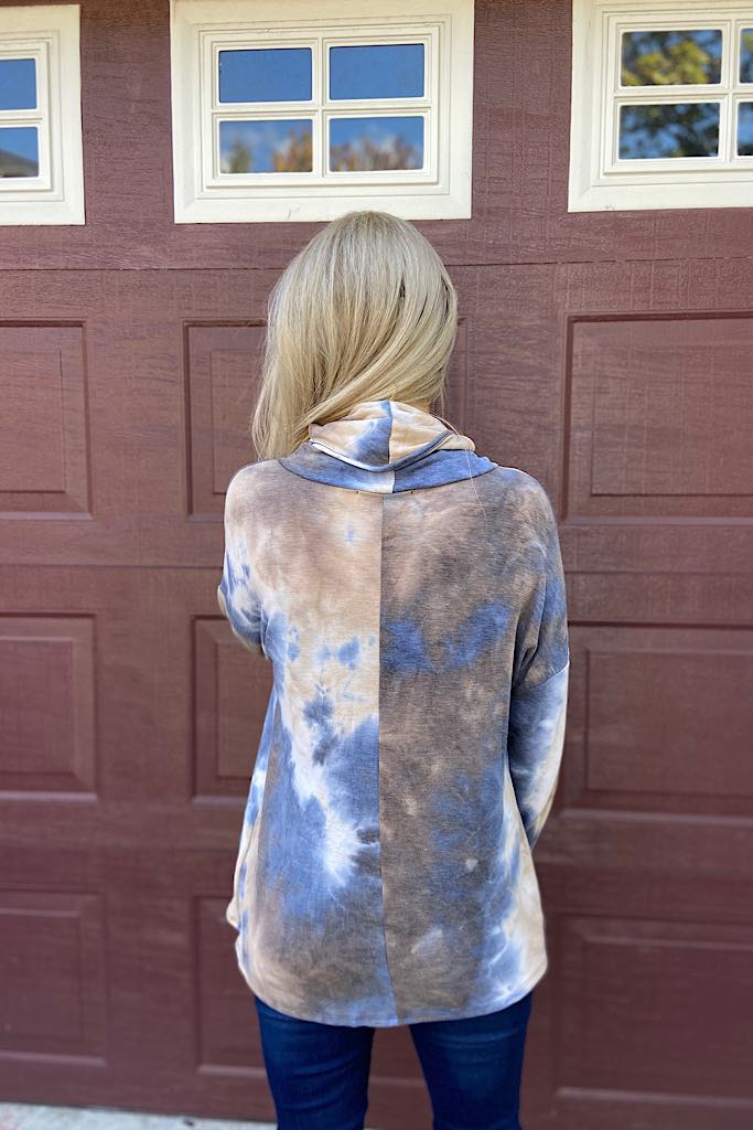 Tie Dye Dream Catcher Cowl Neck- 2 in 1