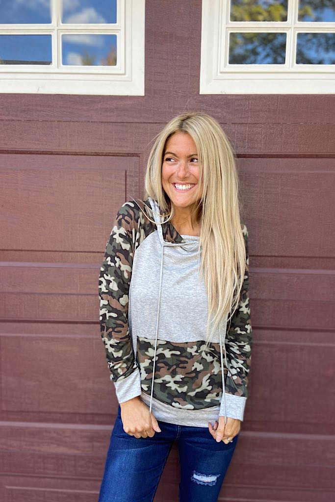Always Camo Contrast Hoodie