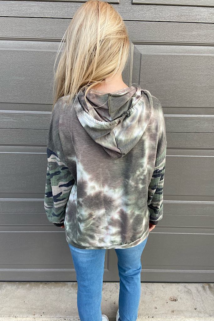 Camo Fall Tie Dye Hoodie