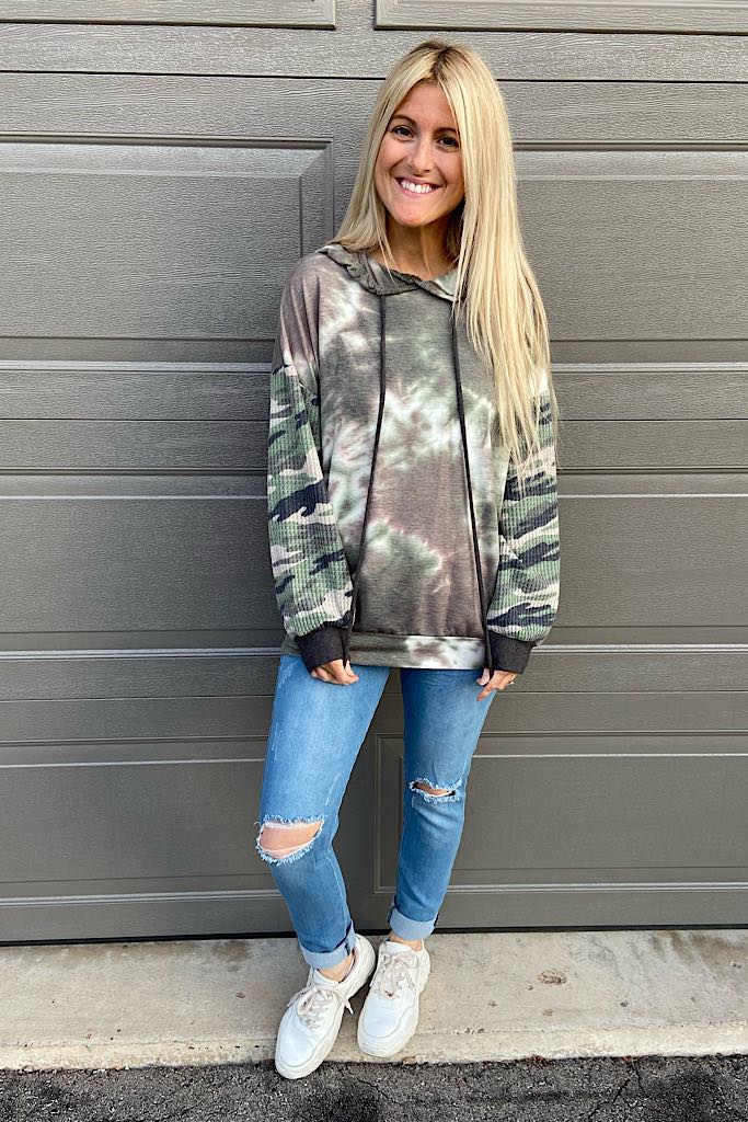 Camo Fall Tie Dye Hoodie