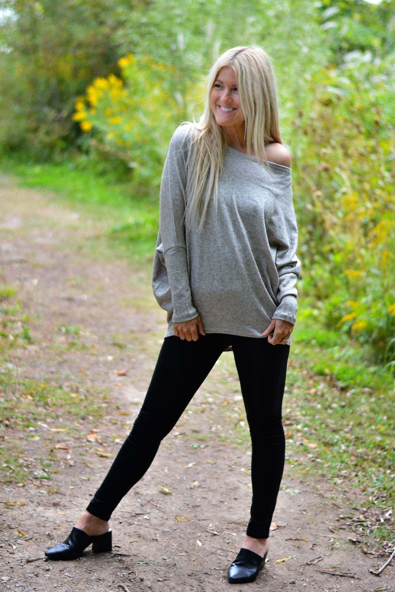 Gorgeous Taupe Shimmer Lurex Top