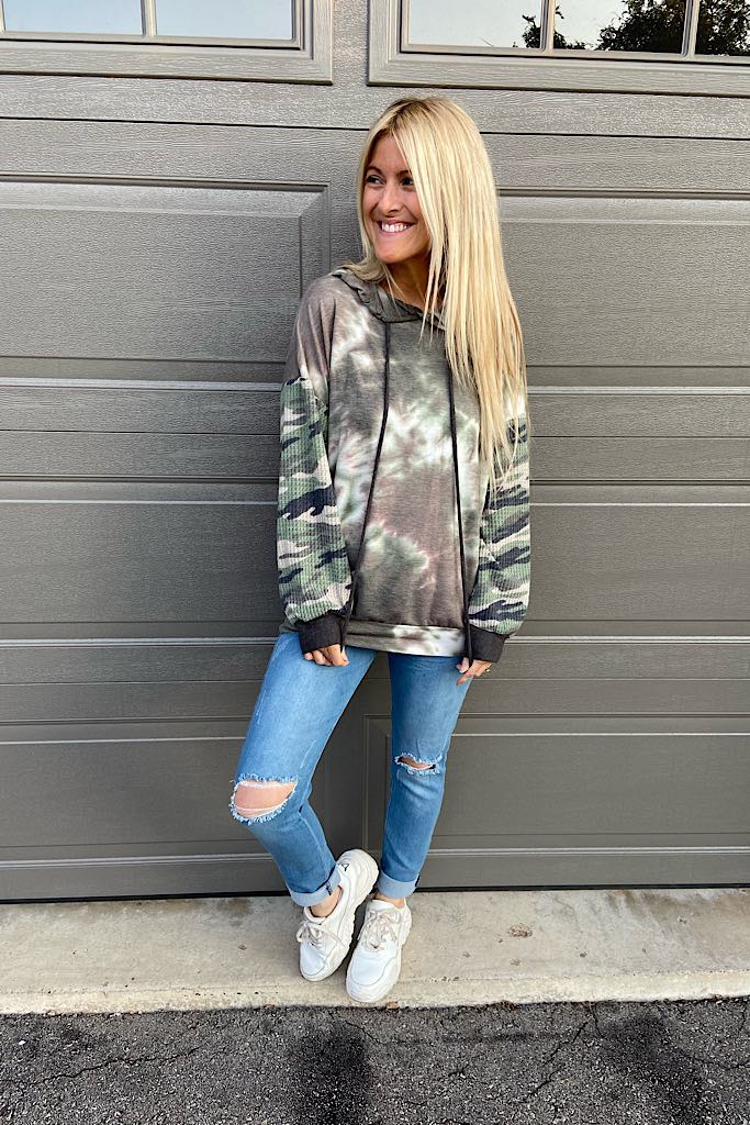 Camo Fall Tie Dye Hoodie