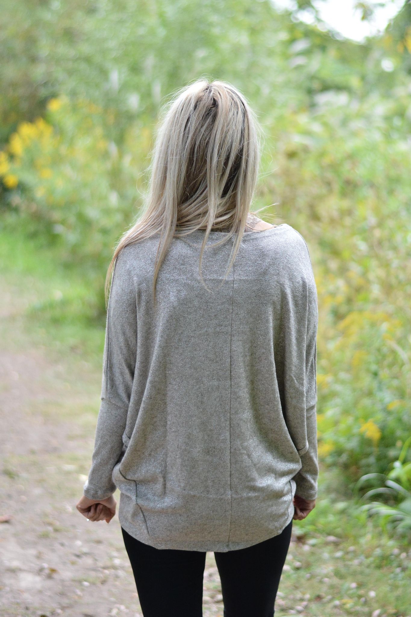 Gorgeous Taupe Shimmer Lurex Top