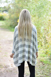 Ivory Striped Boho Soft Brushed Top