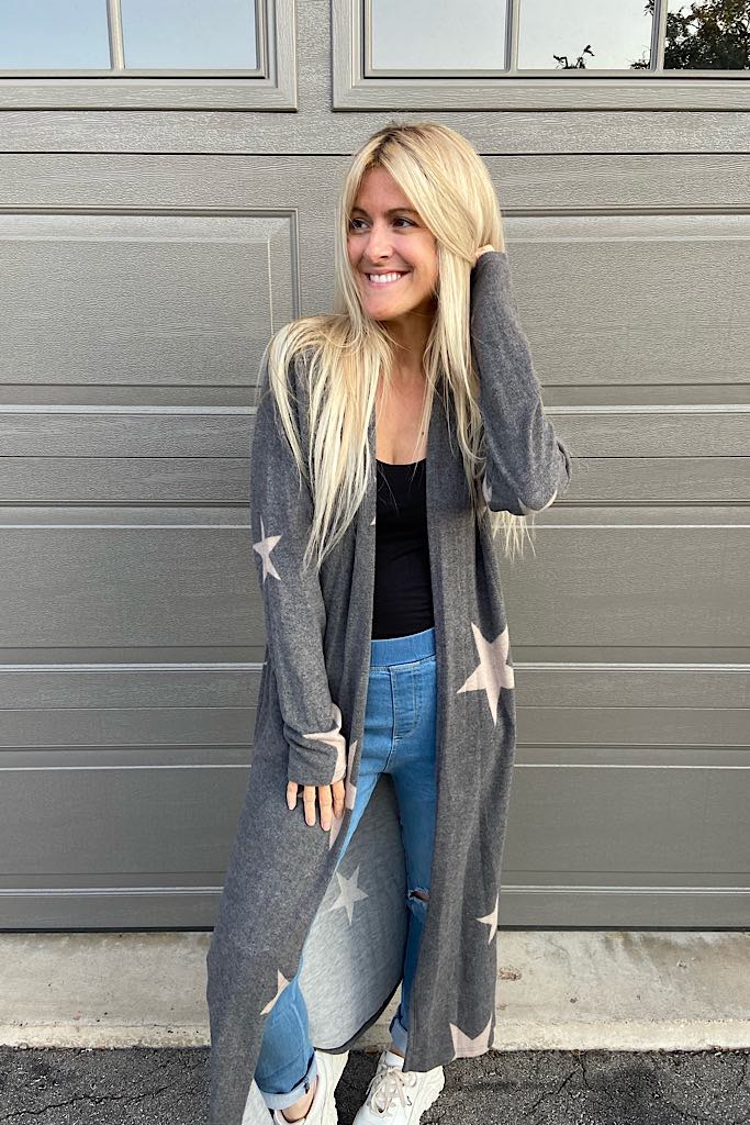 Soft Brushed Charcoal Star Duster