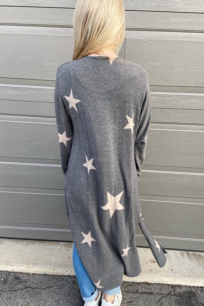 Soft Brushed Charcoal Star Duster