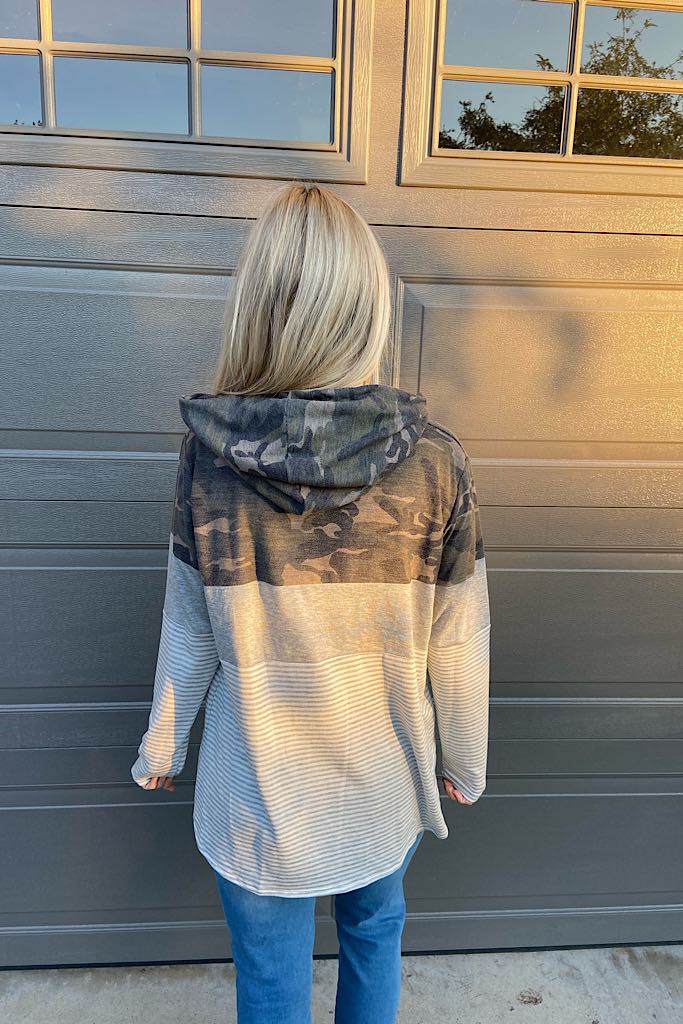 Camo Colourblock Hoodie