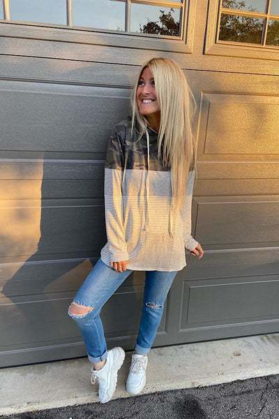 Camo Colourblock Hoodie