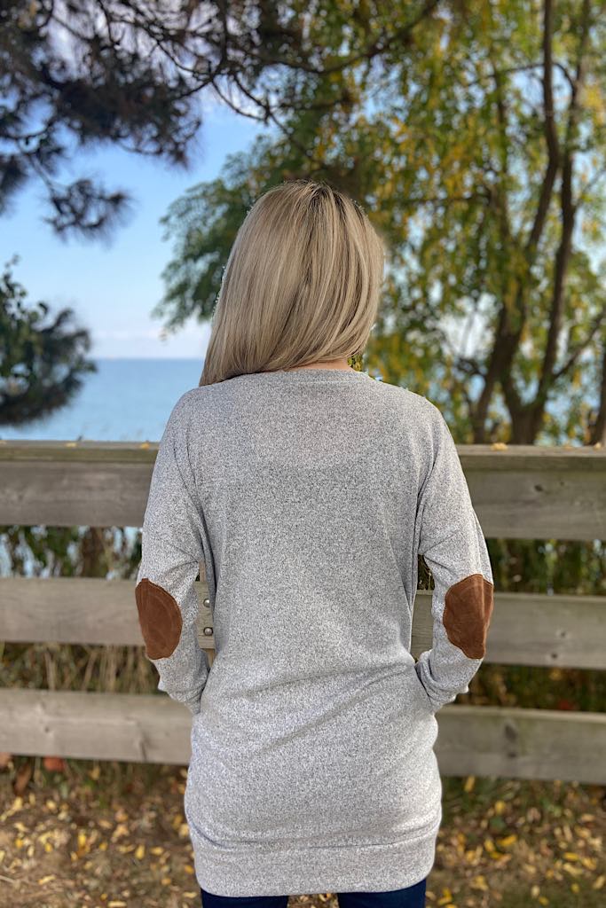 Beautiful Grey Long Sweatshirt