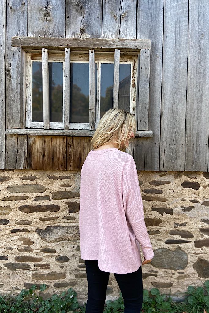 This Is So Good Boho Waffle Top-Pink