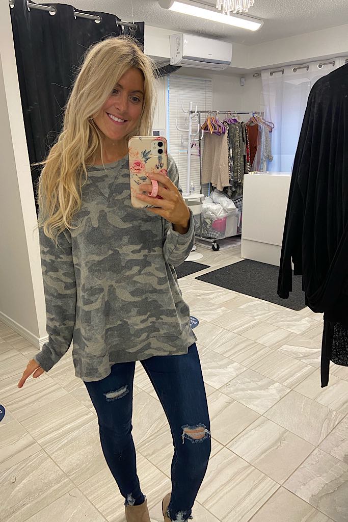So Much Goodness Camo Top