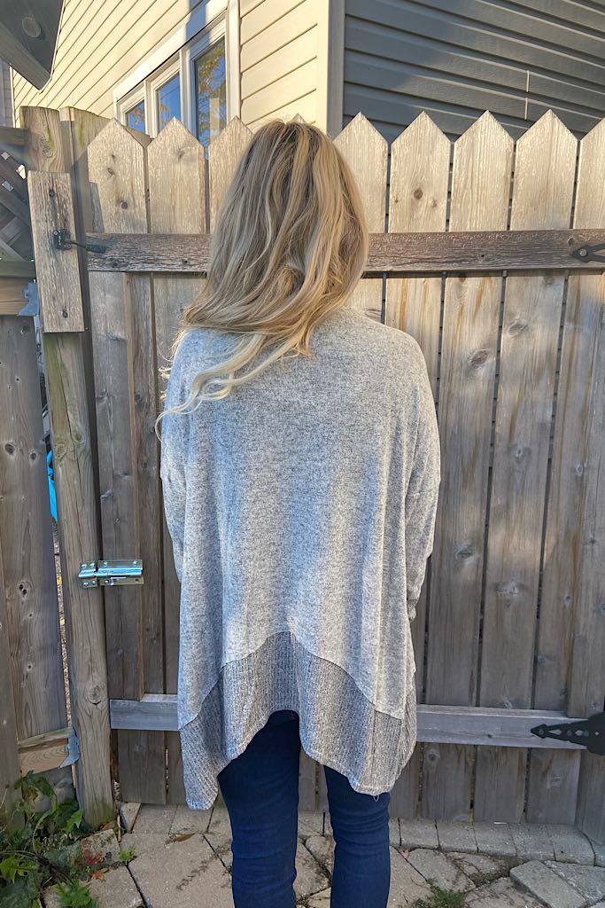Grey Soft Brushed Cardigan- Promo Line