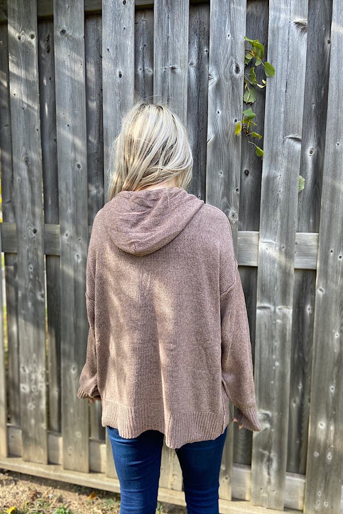 Elite Cocoa Knitted Cotton Wool Blend Hoodie