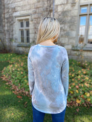 Blue Grey Tie Dye Top-Promo Line