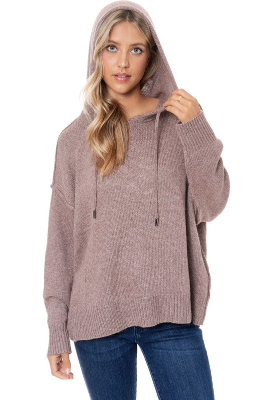 Elite Cocoa Knitted Cotton Wool Blend Hoodie