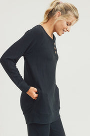 The Black Sia Button Tunic