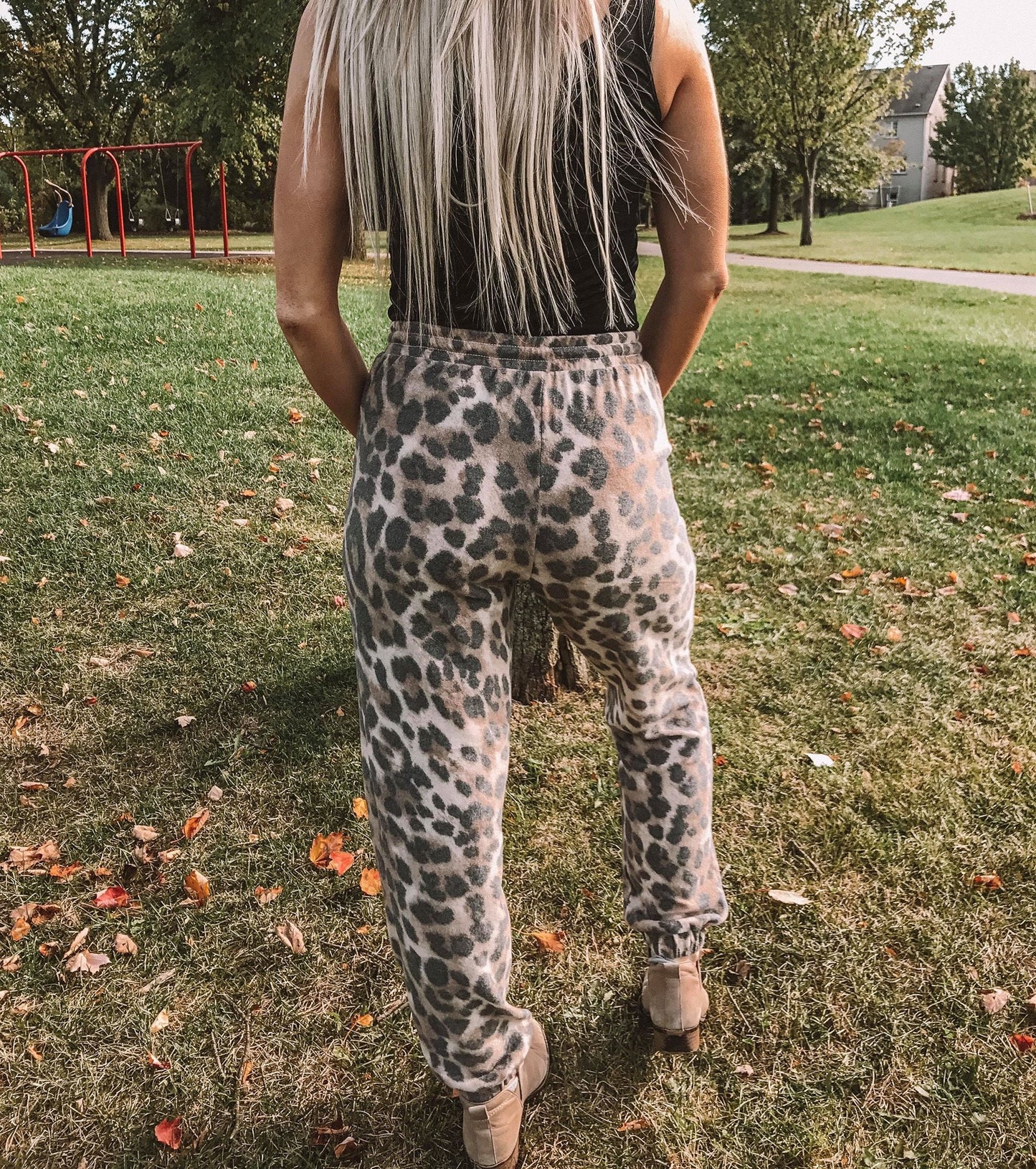 Leopard Soft Brushed Joggers- Restocking