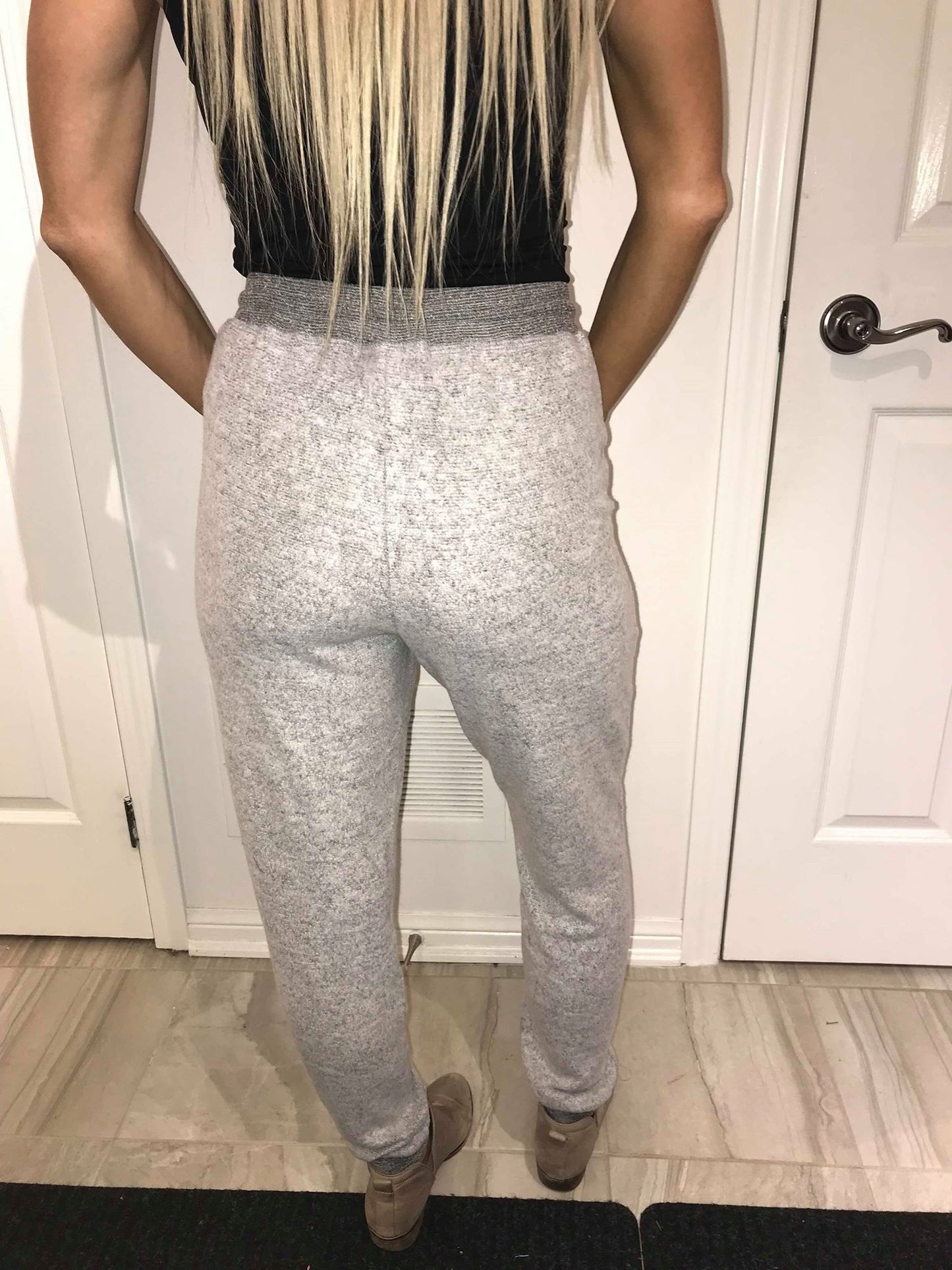 Cozy Heather Grey Weekend Joggers