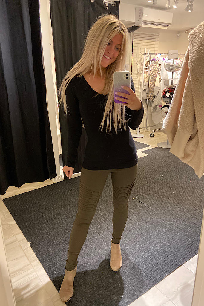 Perfect Fit Black Fitted Long Sleeve Top