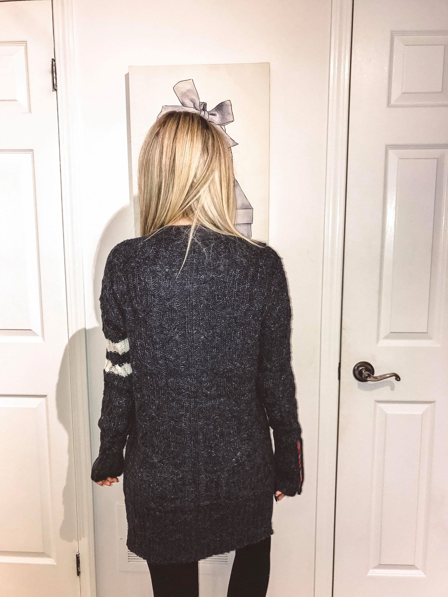 Classy Navy Button Cardigan