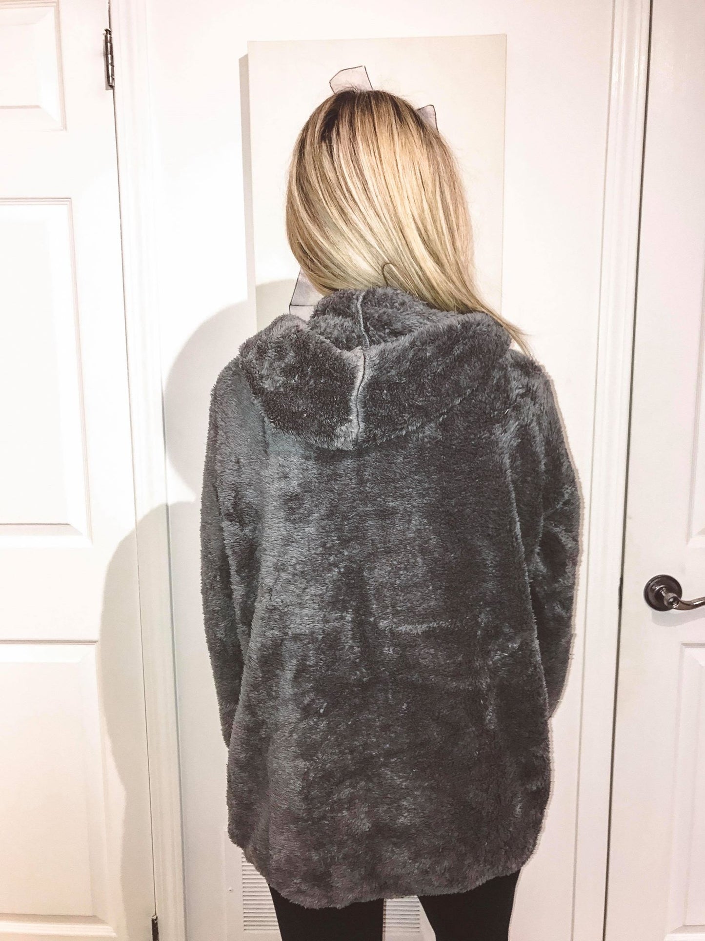 Cozy Teddy Charcoal Sweater