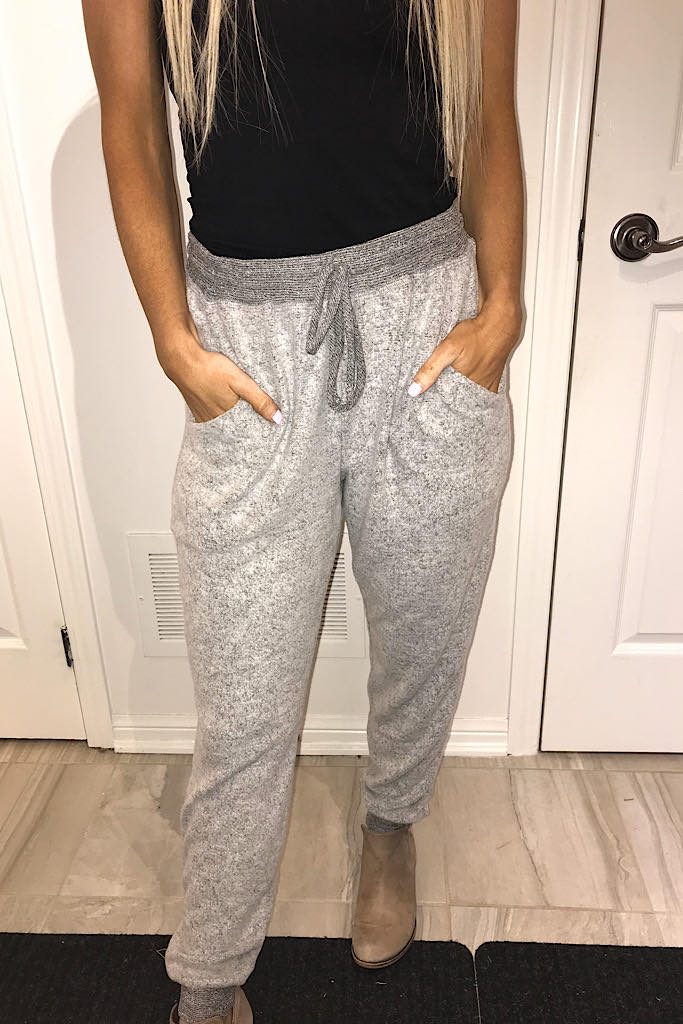Cozy Heather Grey Weekend Joggers