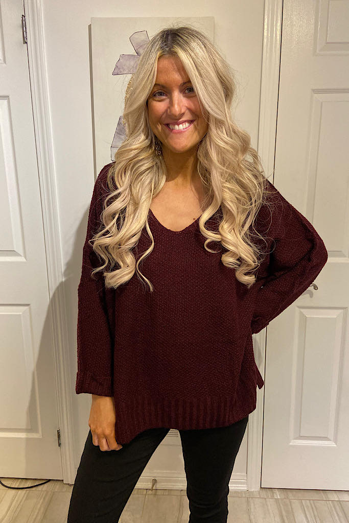Gorgeous Merlot Wine Knit