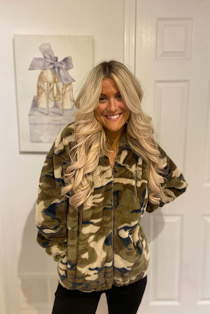 Super Soft Teddy Camo Sherpa