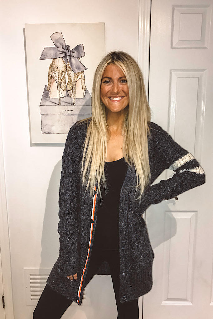Classy Navy Button Cardigan