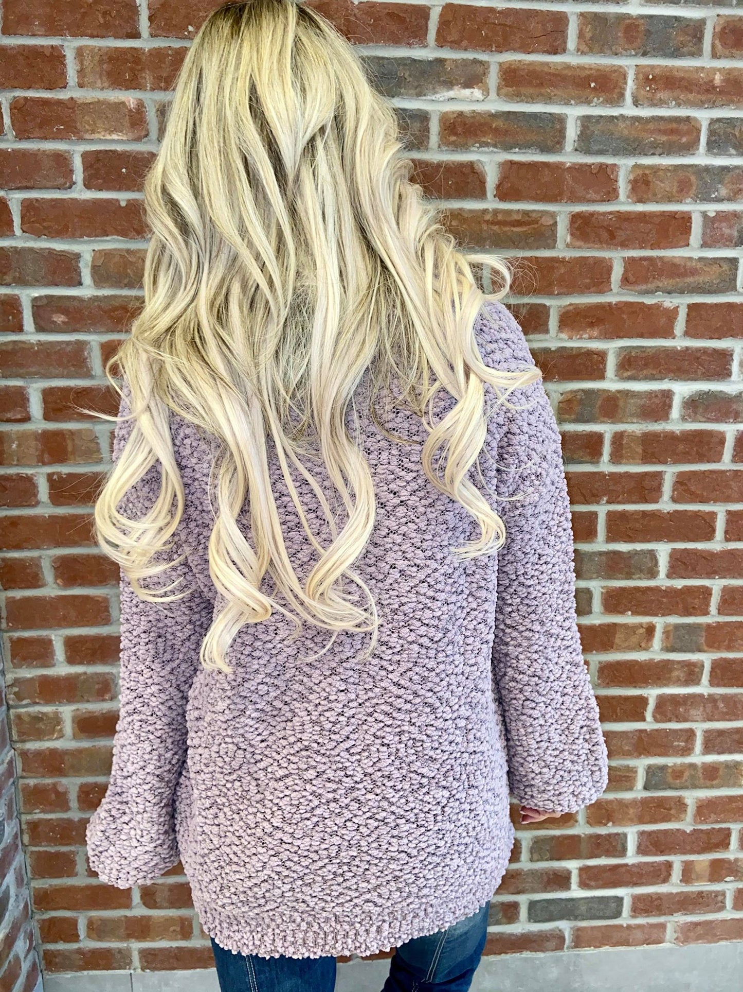 Pre Order Dusty Mauve Popcorn Sweater