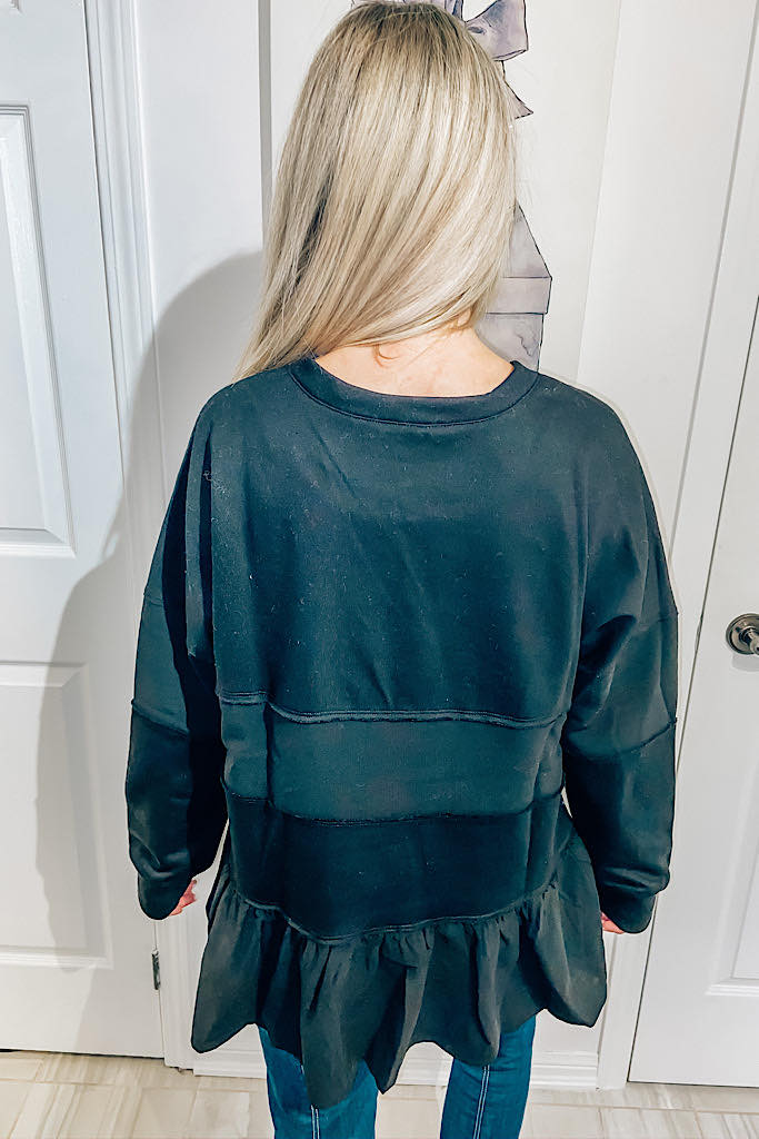 The Classy Black Sandy Sweater- Promo