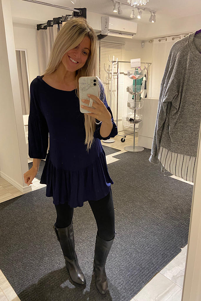 The Navy Maria Babydoll Tunic-Promo Line