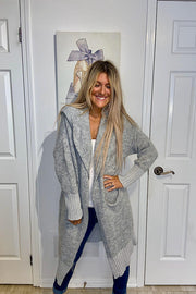 Grey Italian Spring Knit Cardigan