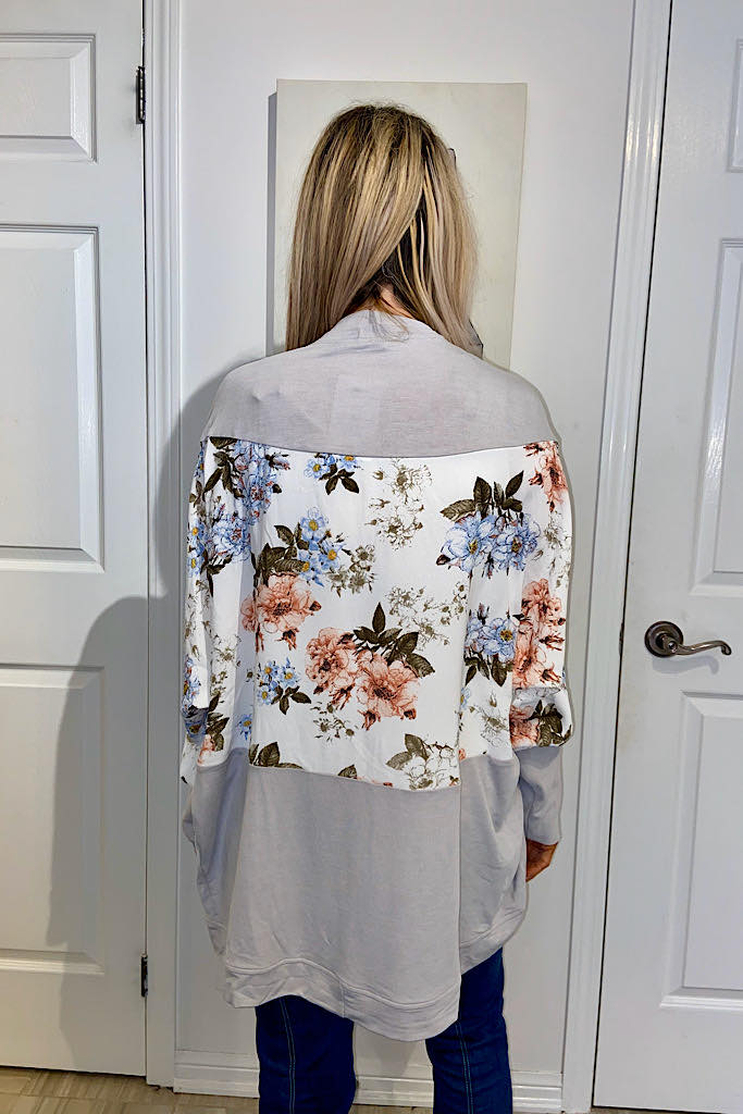 Dressy Floral Kimono Cardigan