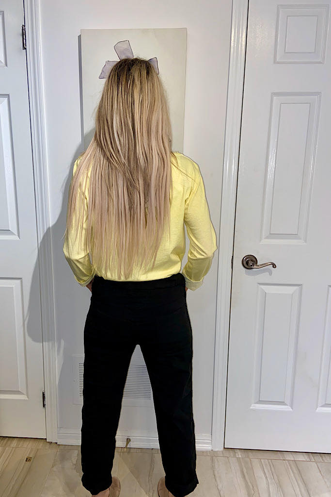 Italian Yellow Lightweight Top with Tie