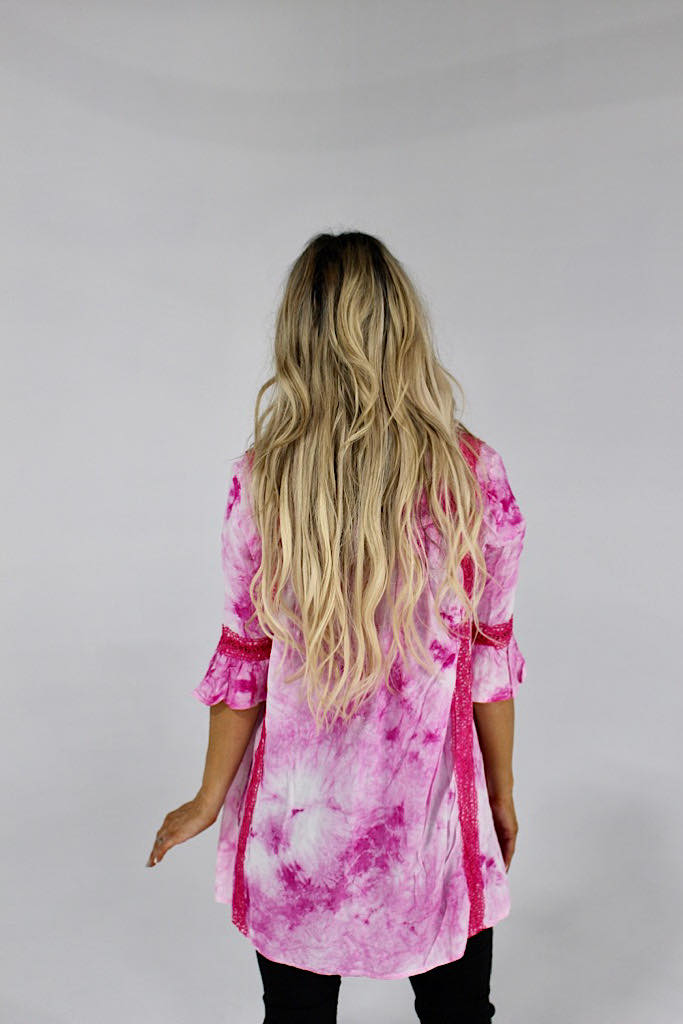 Pink Tie dye Blouse-Promo