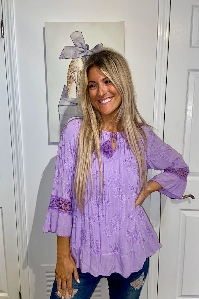 Dressy Italian Purple Blouse