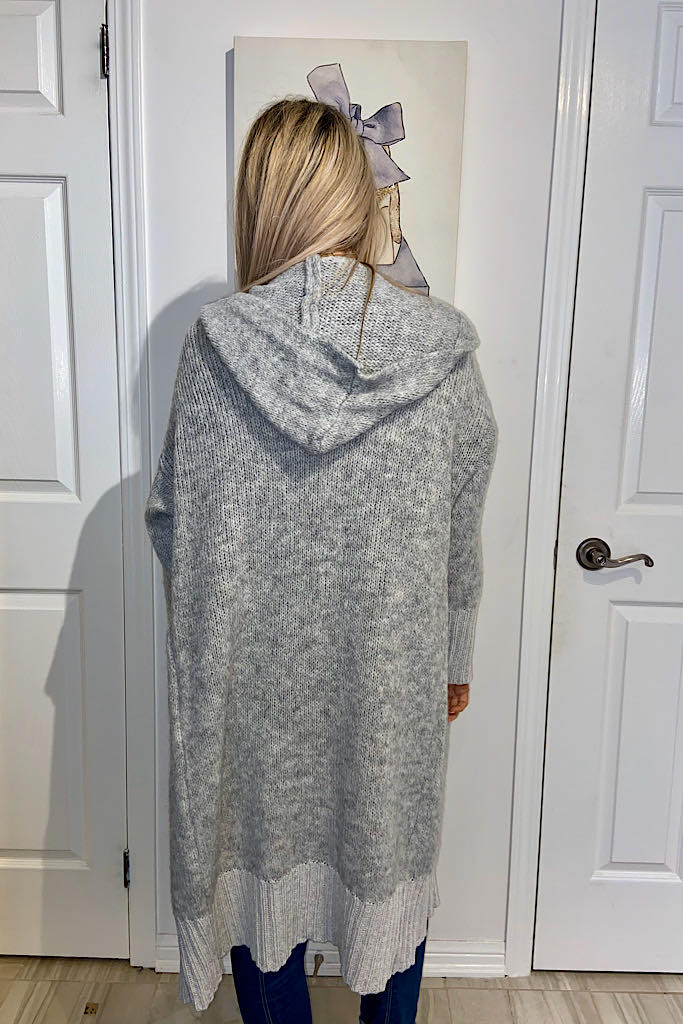 Grey Italian Spring Knit Cardigan