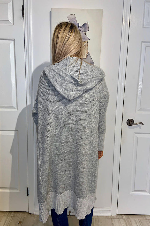 Grey Italian Spring Knit Cardigan