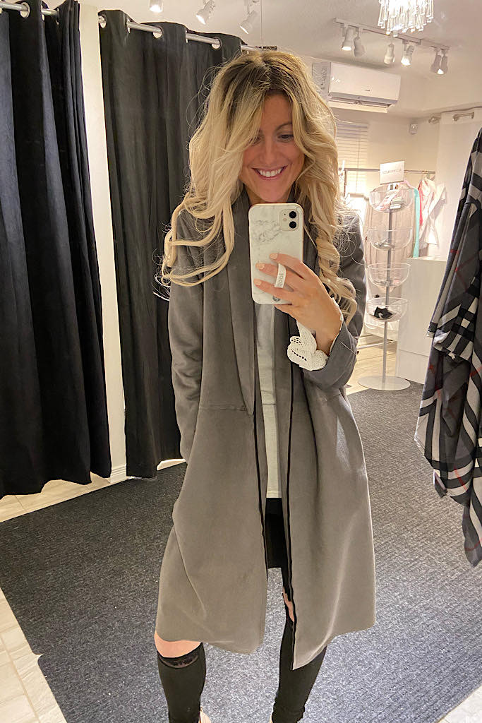 Italian Spring Coat-Grey