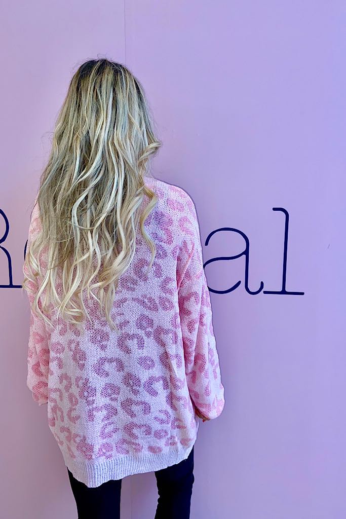 Pretty in Pink Animal Print Cardigan
