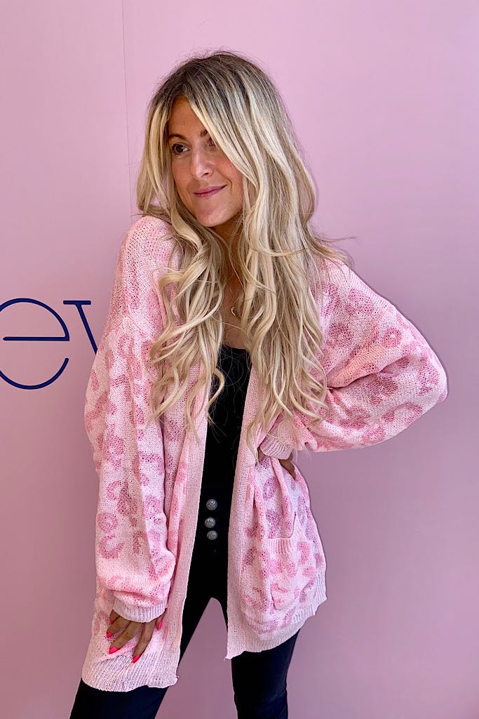 Pretty in Pink Animal Print Cardigan