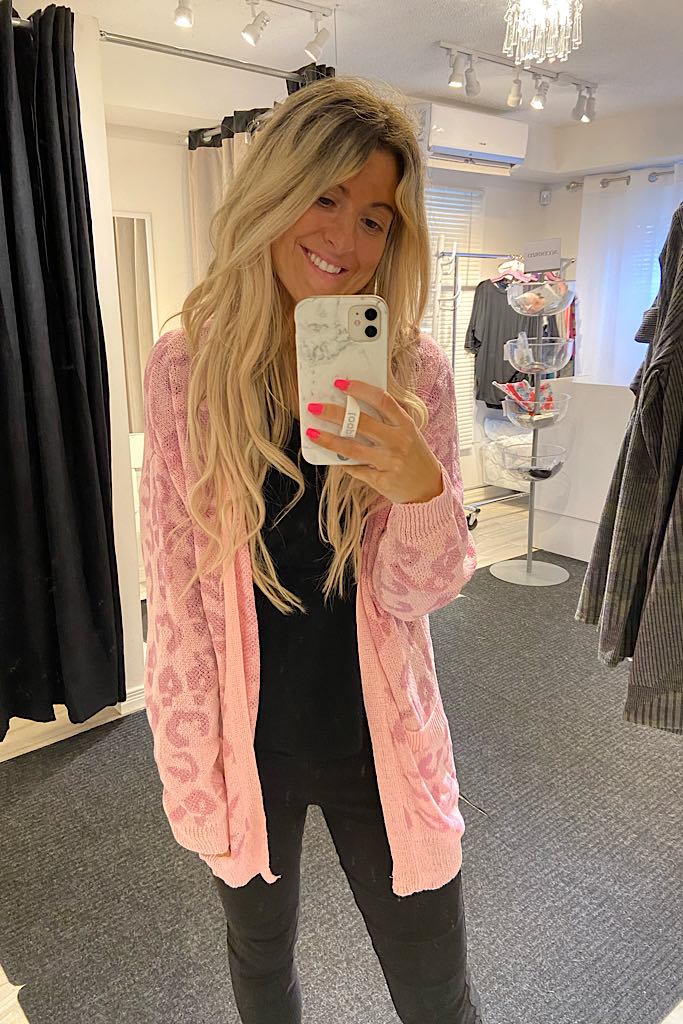 Pretty in Pink Animal Print Cardigan