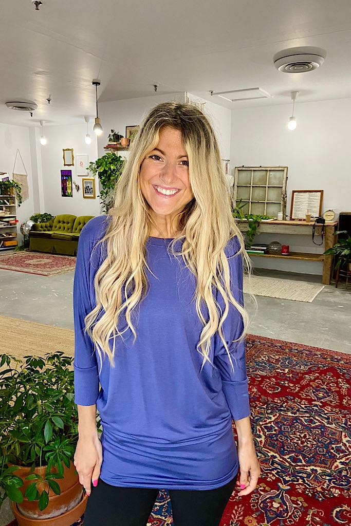 Soft Flattering 2 In 1 Spring Tops-Blueberry