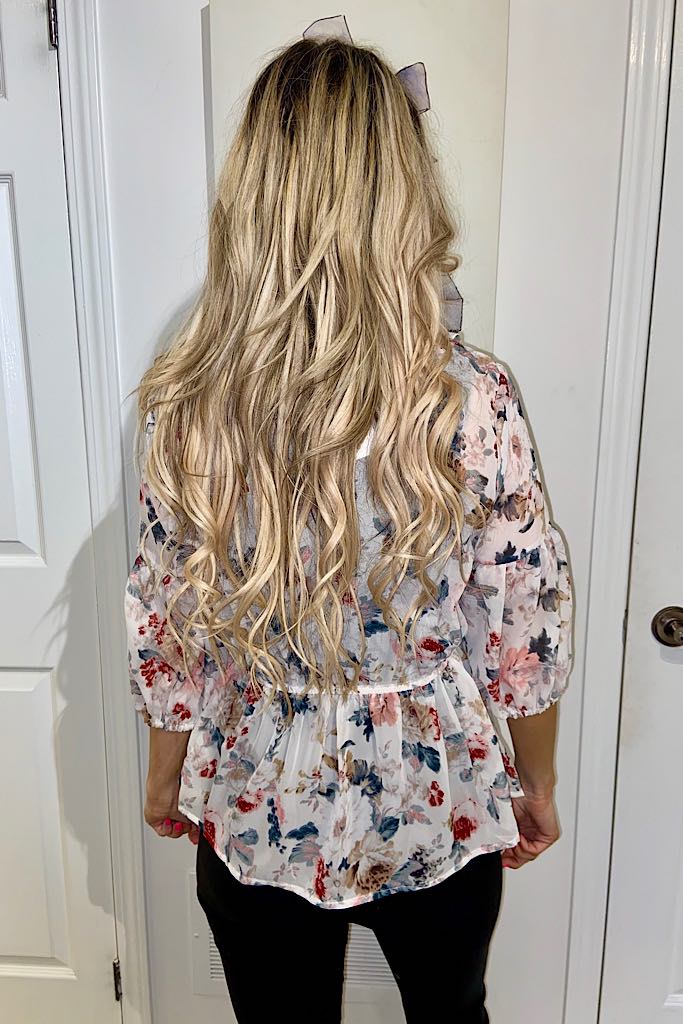 Sheer Floral Boardwalk Blouse