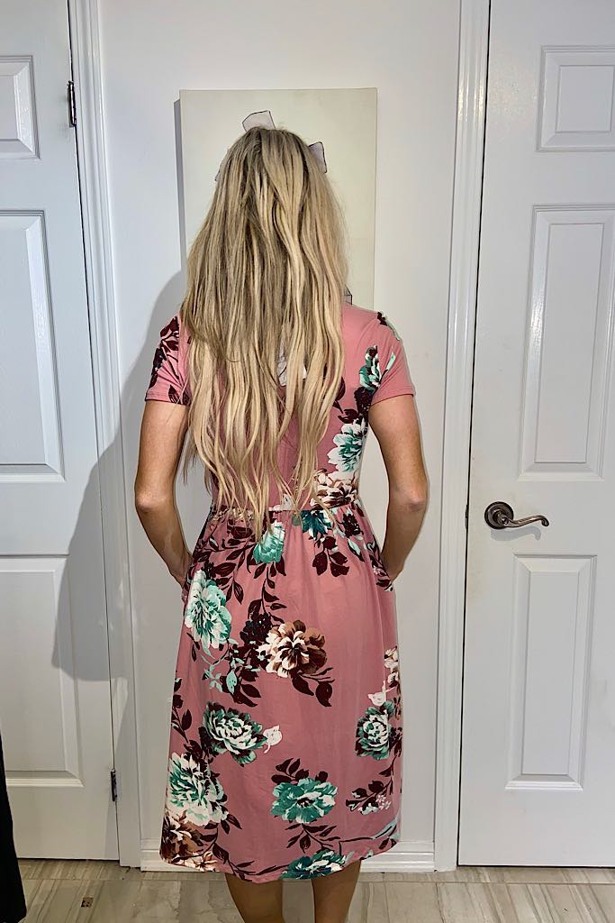 The Delia Mauve Floral Dress