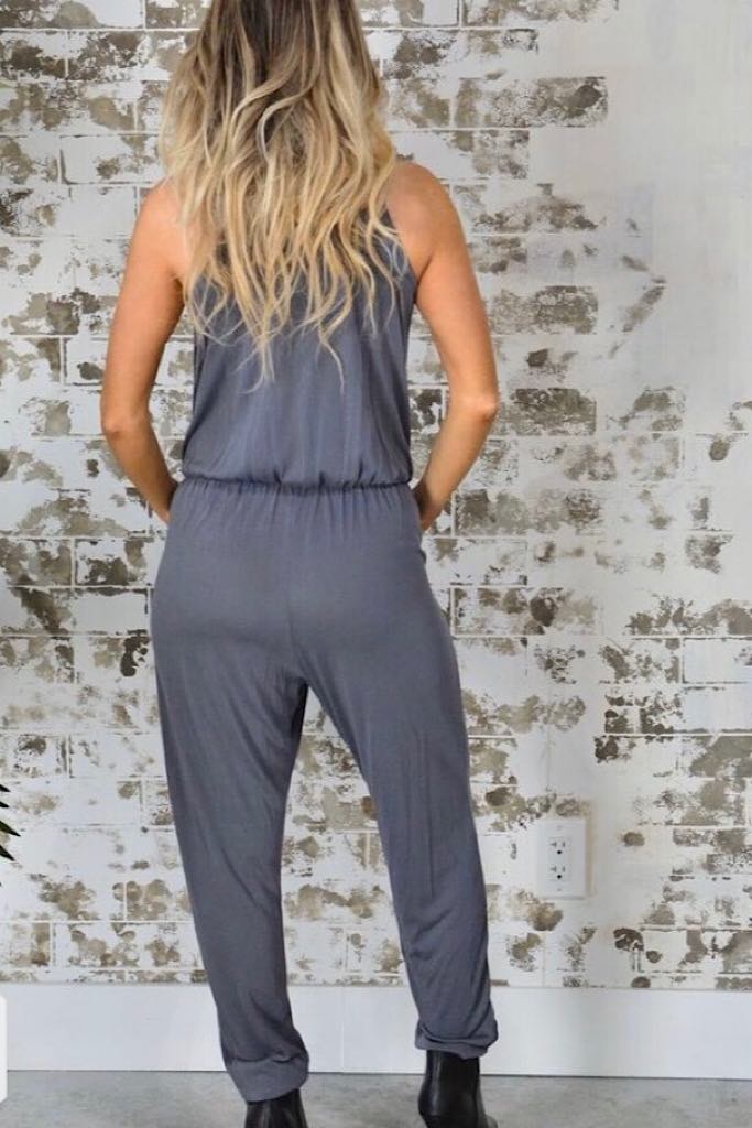 Grey Cupro Super Soft Spaghetti Strap Romper Is Back