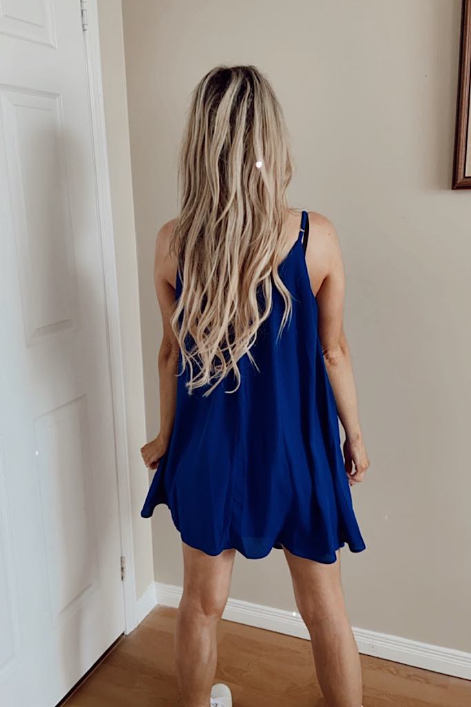 Royal Blue Flowy Chiffon Dress