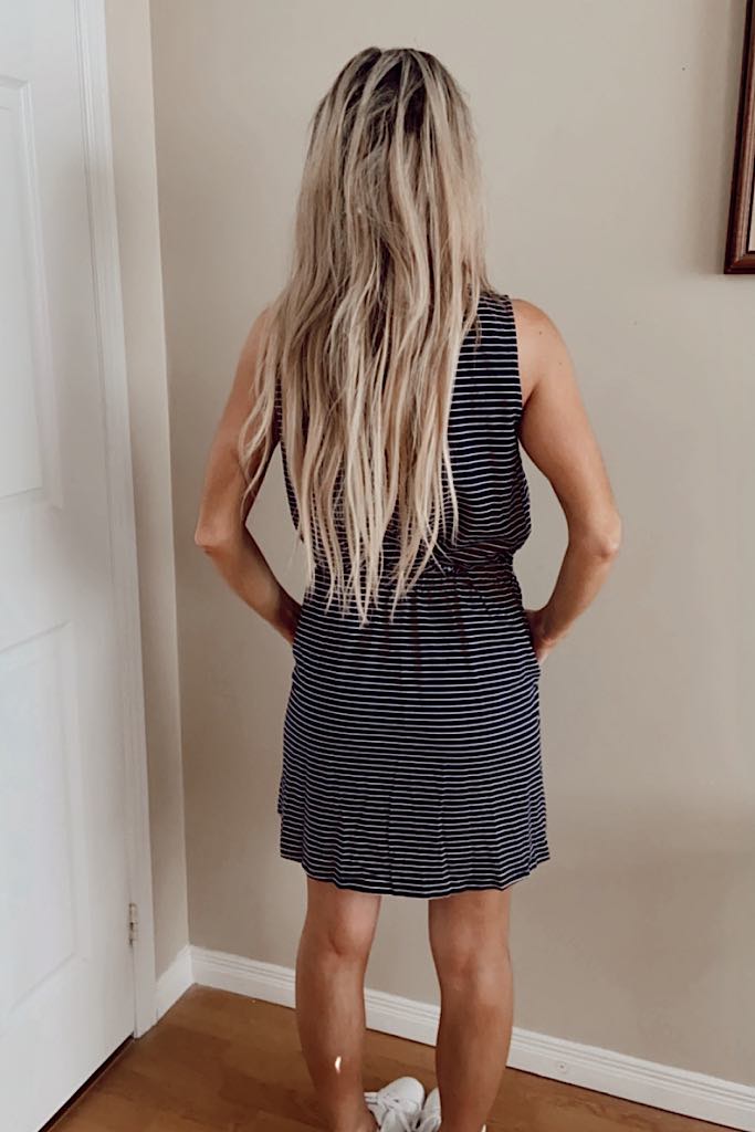 The Casual Dream Navy Striped Dress